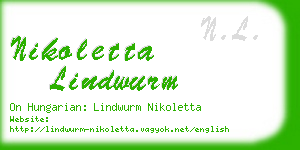nikoletta lindwurm business card